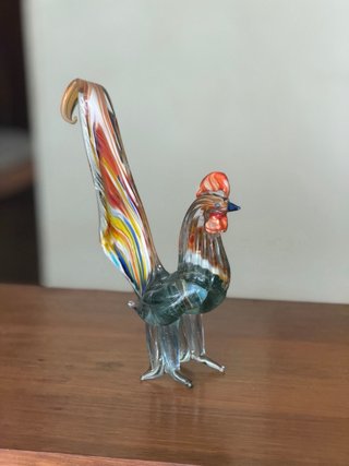 Figura Gallo Murano Multicolor