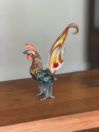 Figura Gallo Murano Multicolor