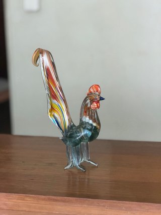Figura Gallo Murano Multicolor