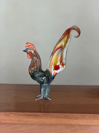 Figura Gallo Murano Multicolor