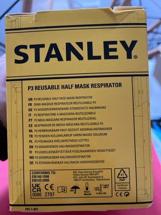 Mascarilla Reutilizable Stanley P3 Talla S/M