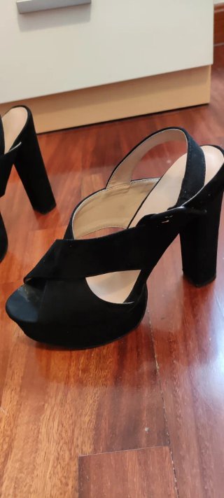 Sandalias plataforma Missguided negras talla 39