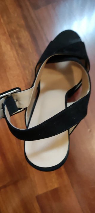 Sandalias plataforma Missguided negras talla 39
