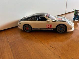 Set de playmobil de porche de carreras
