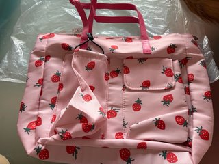 Bolso tote estampado fresas