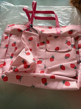 Bolso tote estampado fresas