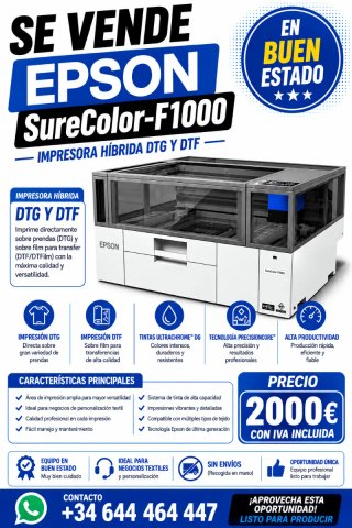 ¡2000€ con IVA ! Impresora Epson SureColor F1000