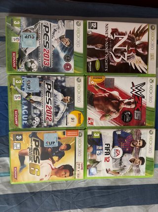 Pacchetto 4 Giochi Xbox 360: PES, FIFA, WWE, N3