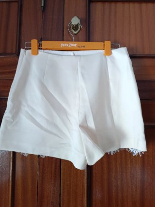 Conjunto falda y blazer combinado encaje zara XL