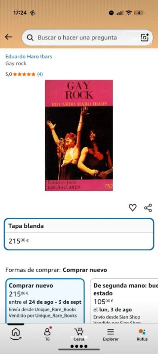 Libro Gay Rock Eduardo Haro Ibars 1975