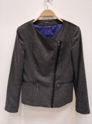 Chaqueta Tipo Biker Gris Amitié (Talla 38)