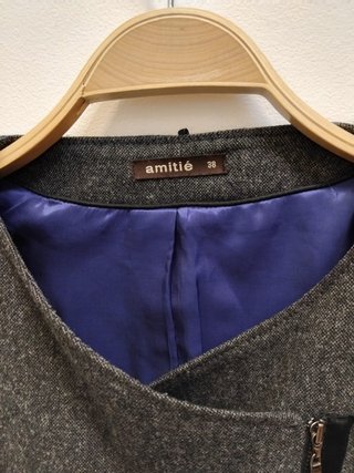 Chaqueta Tipo Biker Gris Amitié (Talla 38)