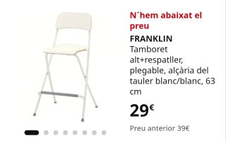 Taburete Blanco Ikea Plegable