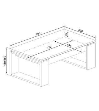Mesa centro elevable RUBI