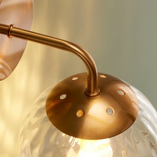 Lampara de pared con bola de cristal texturizada