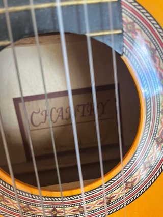 Guitarra acústica con funda