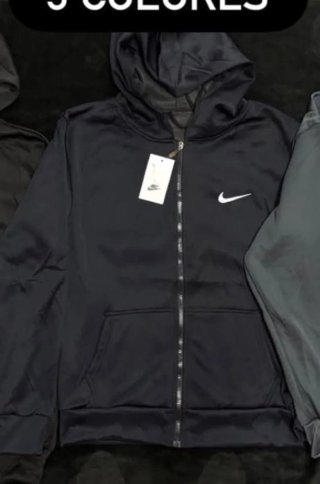 Sudadera Nike Negra y Gris con Cremallera