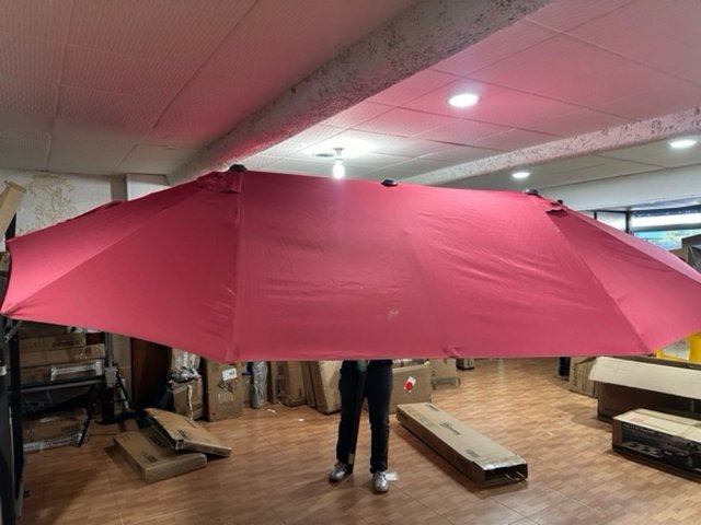 Sombrilla Doble para Jardín 455x265x238 cm Parasol