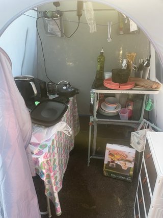Tienda de campaña cocina