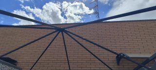 Estructura cenador pérgola 3x3 sin toldo