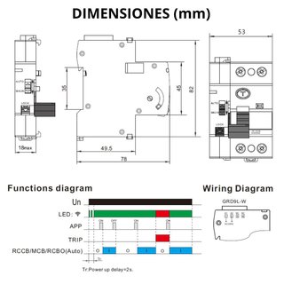 Diferencial Rearmable WiFi 2P 40A 30mA