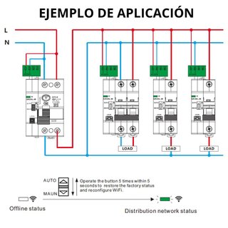 Diferencial Rearmable WiFi 2P 40A 30mA