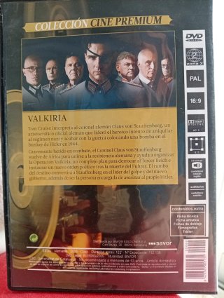 DVD Valkiria Tom Cruise Colección Cine Premium
