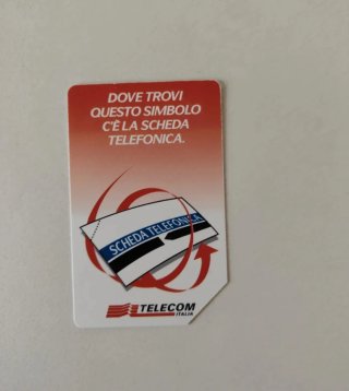 Scheda telefonica vintage Telecom Italia rossa