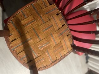 Seis sillas estilo inglés madera y cuero