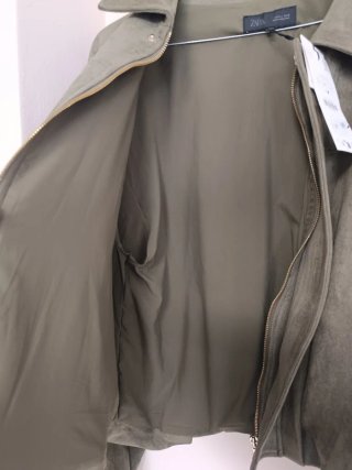 Chaqueta efecto ante zara talla L
