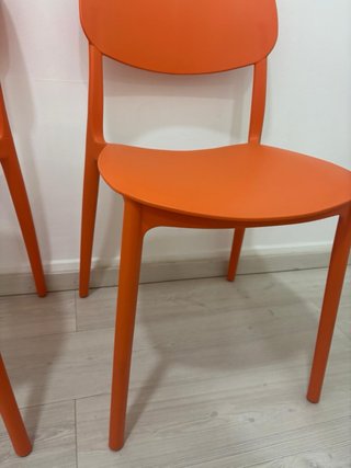 2 Sillas Naranja Plástico Nuevas