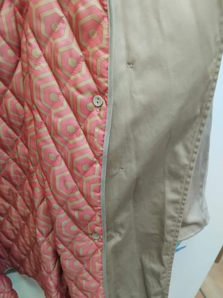 Gabardina Beige Elisabeth con Forro Desmontable Ac