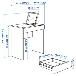Tocador blanco ikea