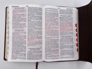 Biblia RVR60 Letra Grande Piel genuina café oscuro