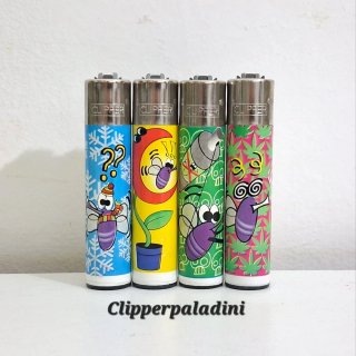Set 4 Accendini Clipper Design Divertenti vintage
