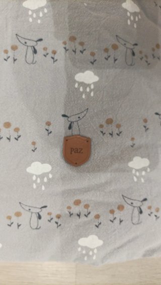 Saco invierno capazo gris estampado