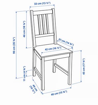 Pack 4 Sillas IKEA Madera Negras