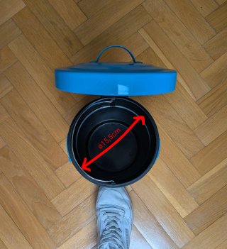 Cubo de basura azul (pedal)