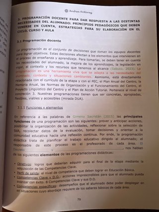 Temario oposiciones primaria Andrea Antúnez