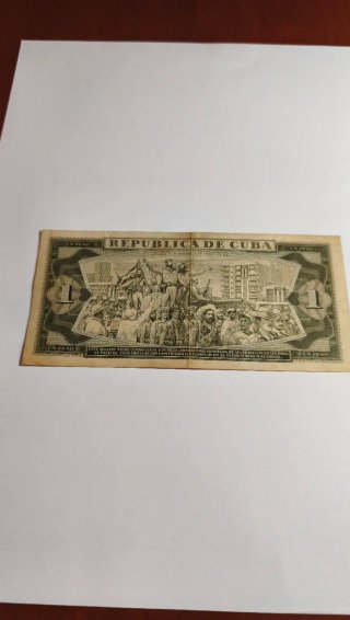 Billete 1 Peso Cubano 1961