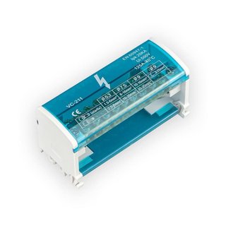 Repartidor modular 2P 7 conexiones 125A