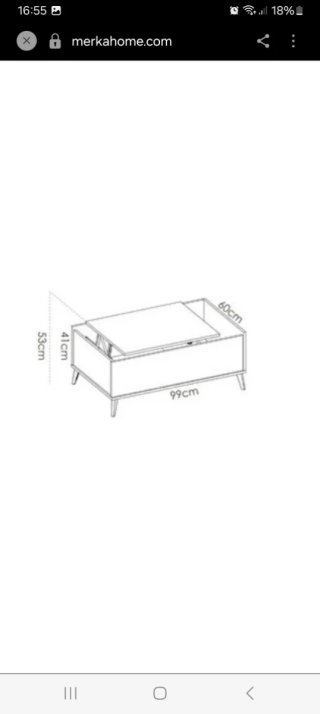 Mesa de centro elevable