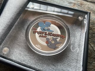 1 oz de Plata a color rasca y pica simpsons 175€