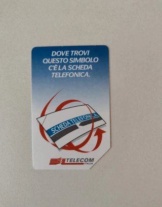 Scheda telefonica vintage Telecom Italia blu