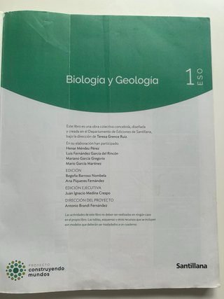 BIOLOGIA Y GEOLOGIA 1ESO CONSTRUYENDO MUNDOS