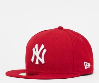 Gorra new era original roja y cerrada
