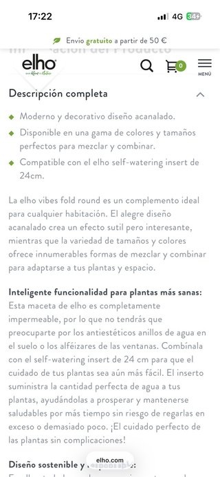 Maceta elho 25 deep blue
