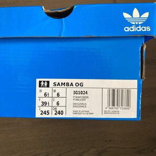 Adidas Samba OG Blancas Verdes | Talla 39 | Nuevas