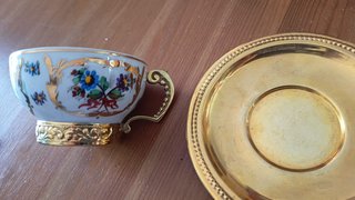 Pareja de tazas de café vintage "Tú y Yo"