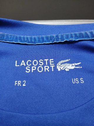 camiseta lacoste azul
